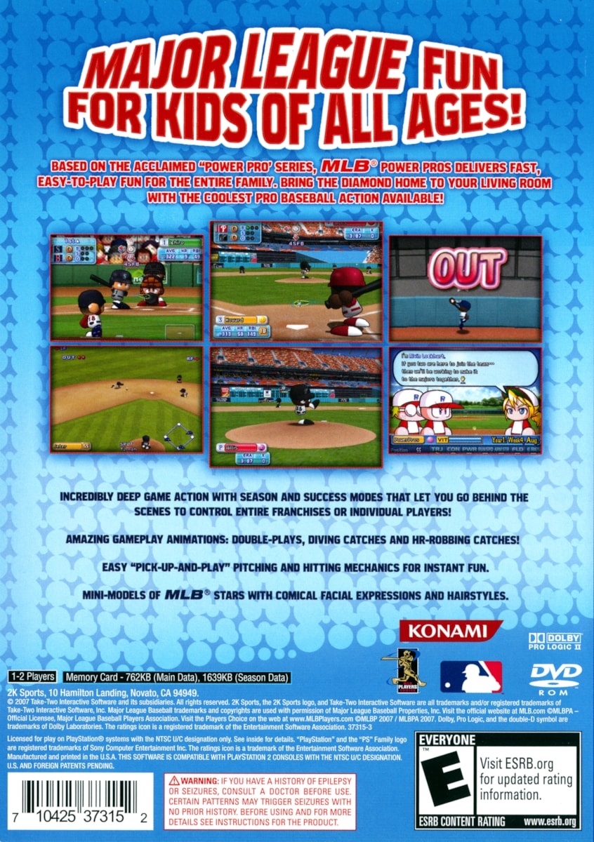 Capa do jogo MLB Power Pros