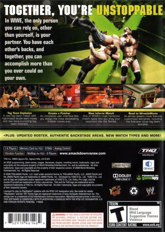 Capa do jogo WWE Smackdown vs. Raw 2009