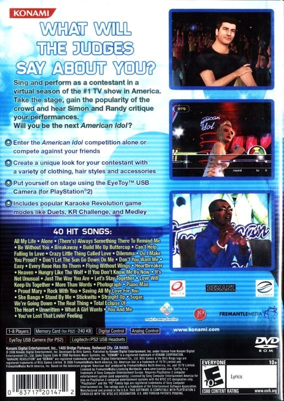 Capa do jogo Karaoke Revolution Presents: American Idol