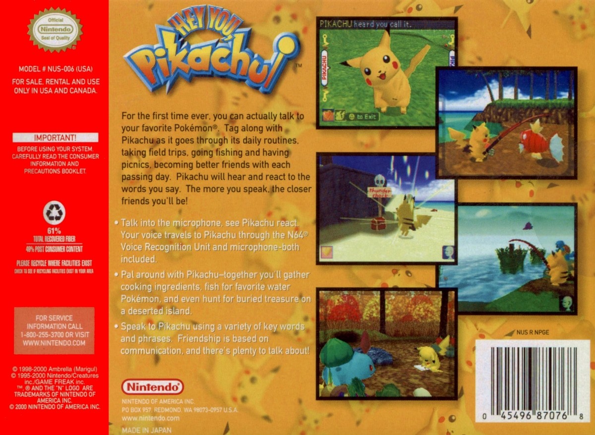Capa do jogo Hey You, Pikachu!
