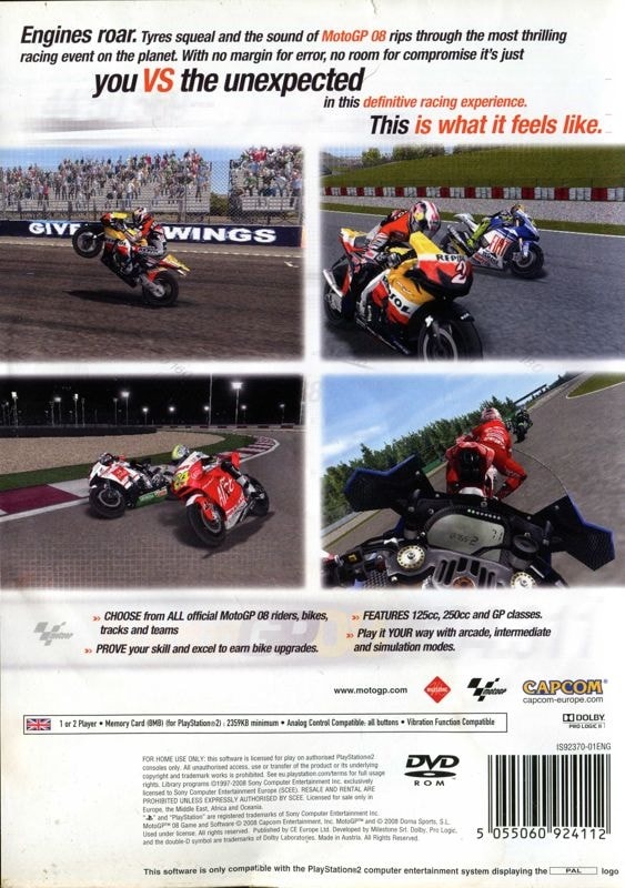 Capa do jogo MotoGP 08