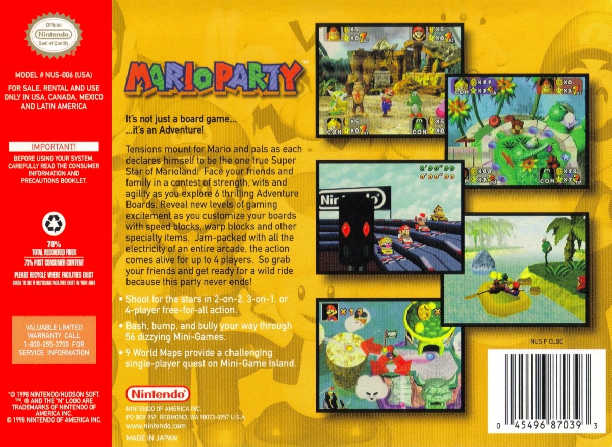 Capa do jogo Mario Party
