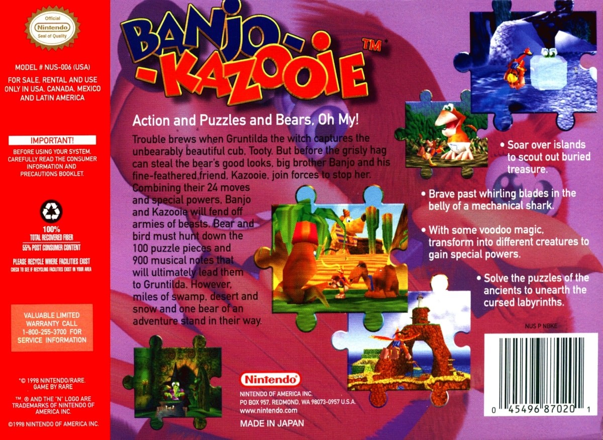 Capa do jogo Banjo-Kazooie