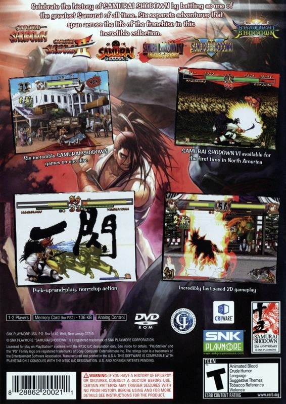 Capa do jogo Samurai Shodown: Anthology