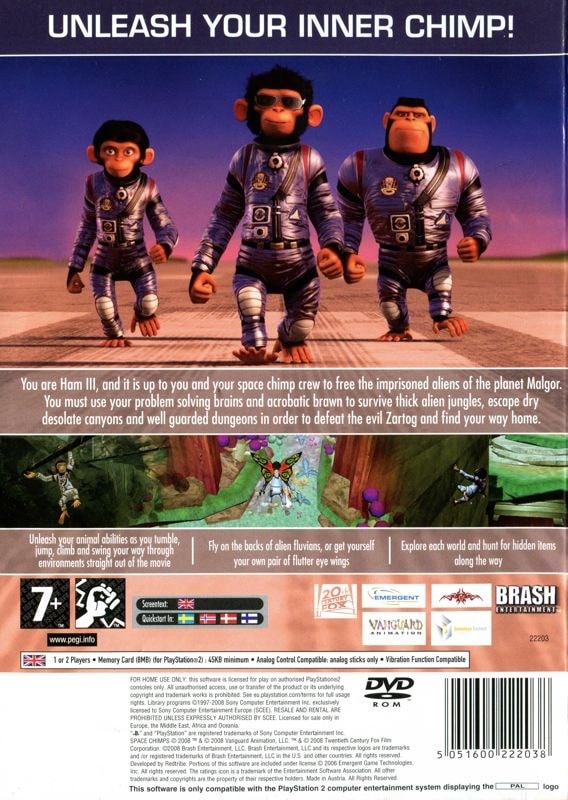 Capa do jogo Space Chimps