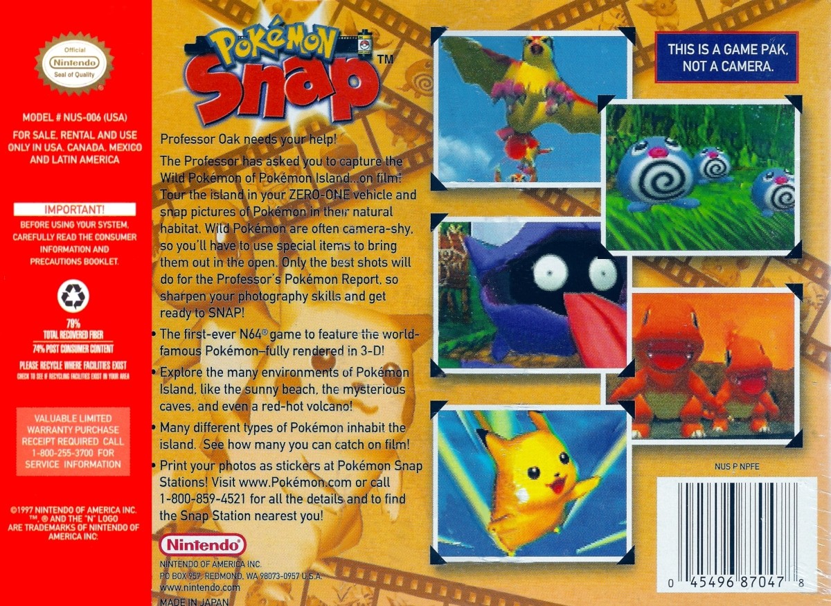 Capa do jogo Pokémon Snap