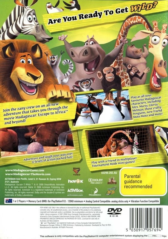 Capa do jogo Madagascar: Escape 2 Africa
