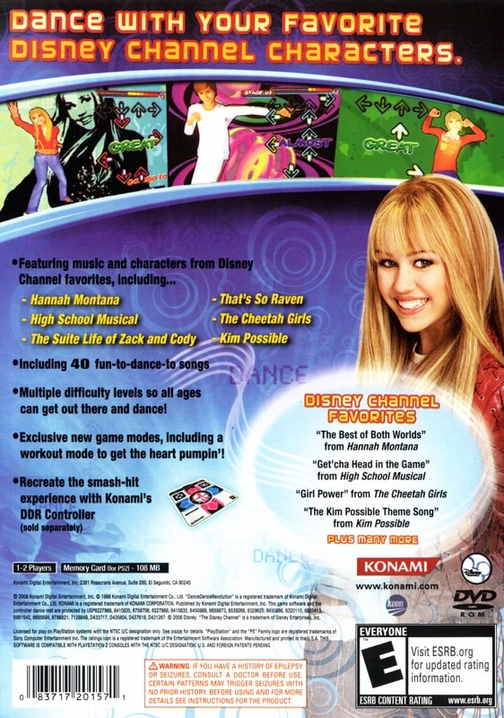 Capa do jogo Dance Dance Revolution: Disney Channel Edition