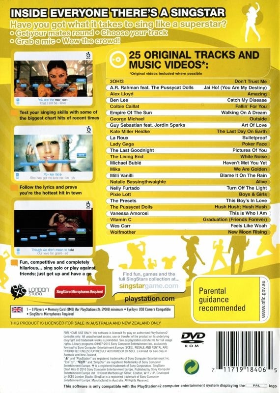 Capa do jogo SingStar: Chart Hits