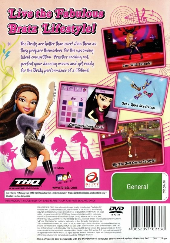 Capa do jogo Bratz Girlz Really Rock