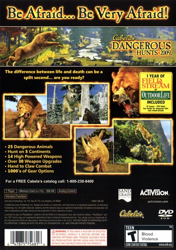 Capa do jogo Cabelas Dangerous Hunts 2009
