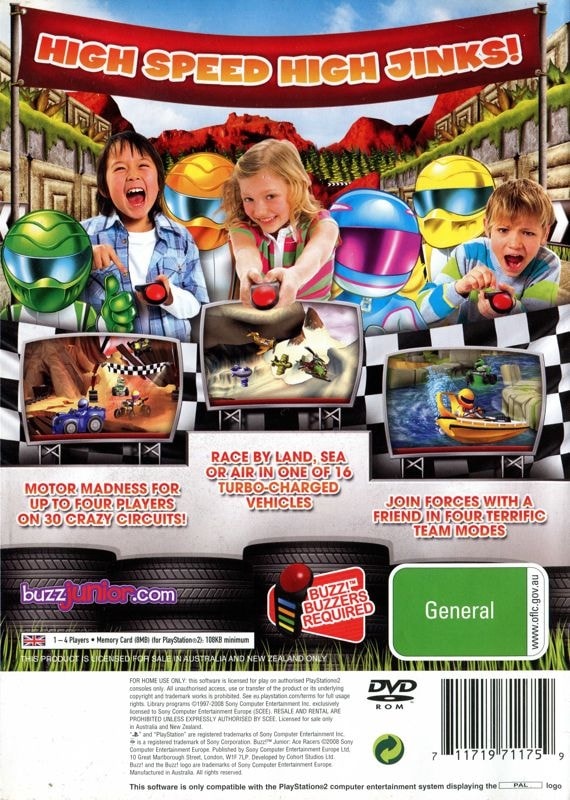 Capa do jogo Buzz! Junior: Ace Racers