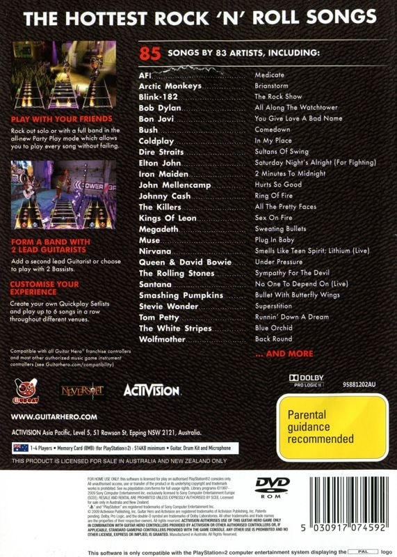 Capa do jogo Guitar Hero 5