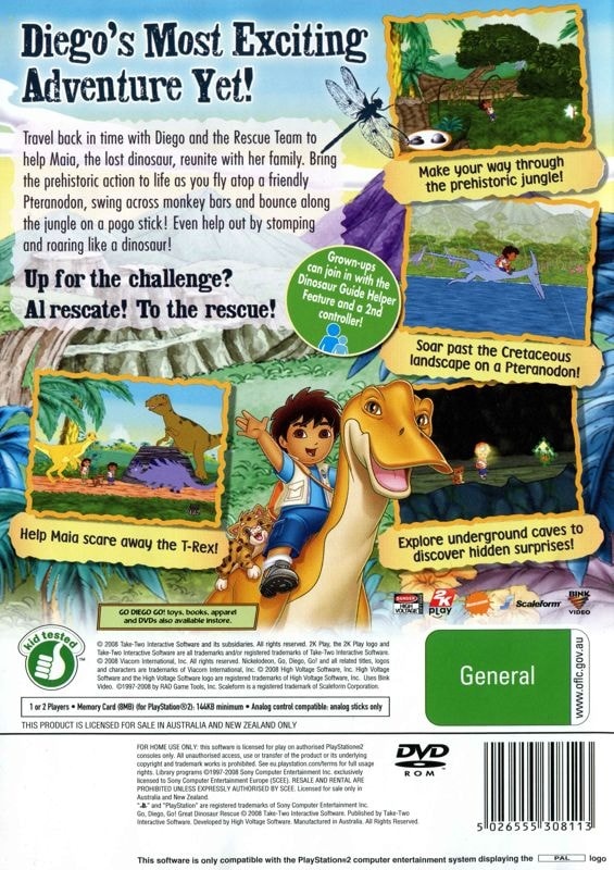 Capa do jogo Go, Diego, Go!: Great Dinosaur Rescue