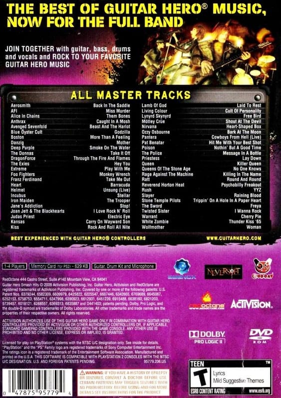 Capa do jogo Guitar Hero Smash Hits
