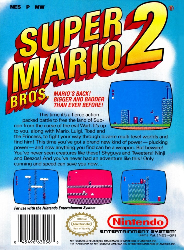 Capa do jogo Super Mario Bros. 2