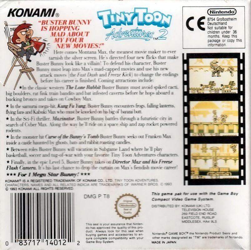 Capa do jogo Tiny Toon Adventures 2: Montanas Movie Madness