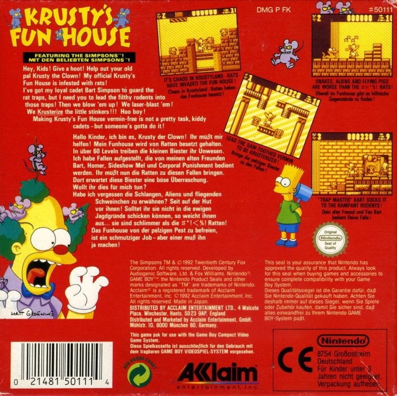 Capa do jogo Krustys Super Fun House