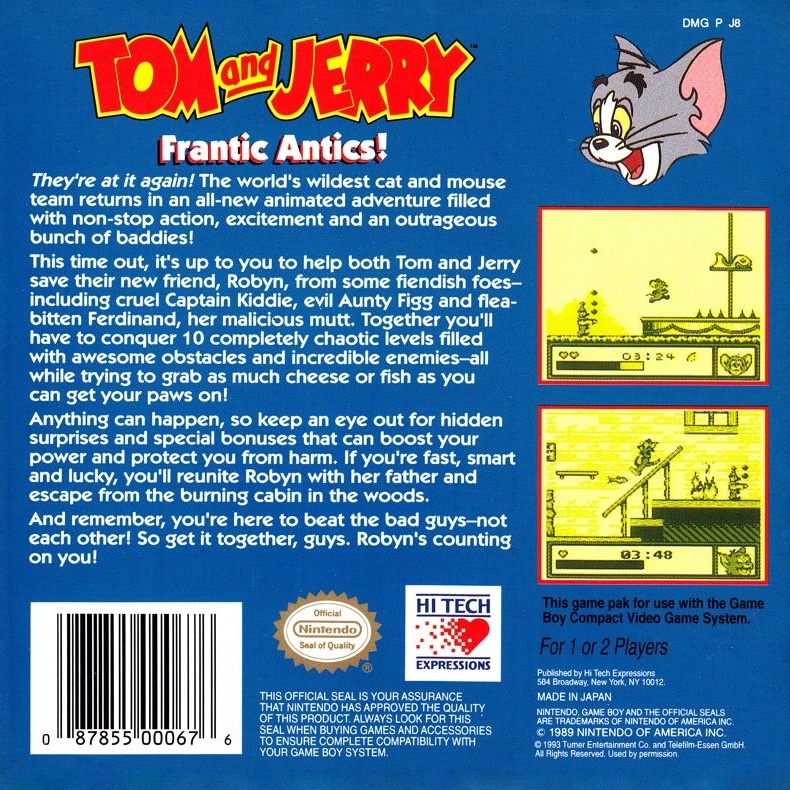 Capa do jogo Tom and Jerry: Frantic Antics!