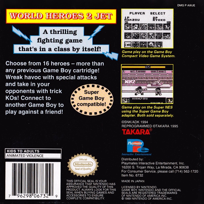 Capa do jogo World Heroes 2 JET