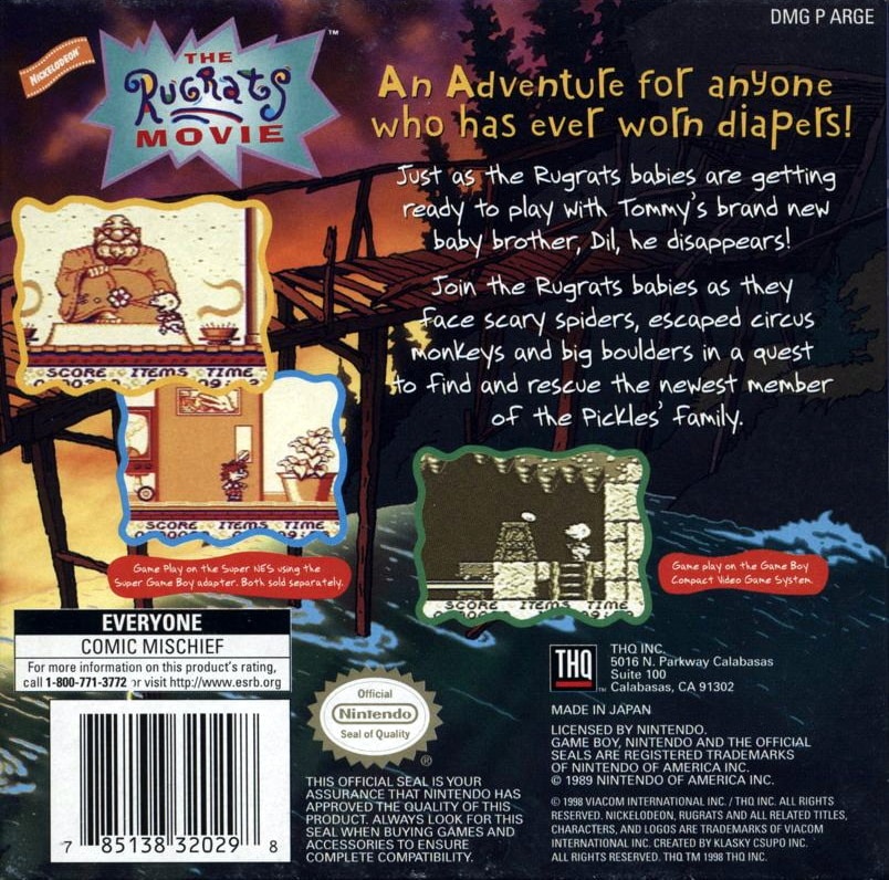 Capa do jogo The Rugrats Movie