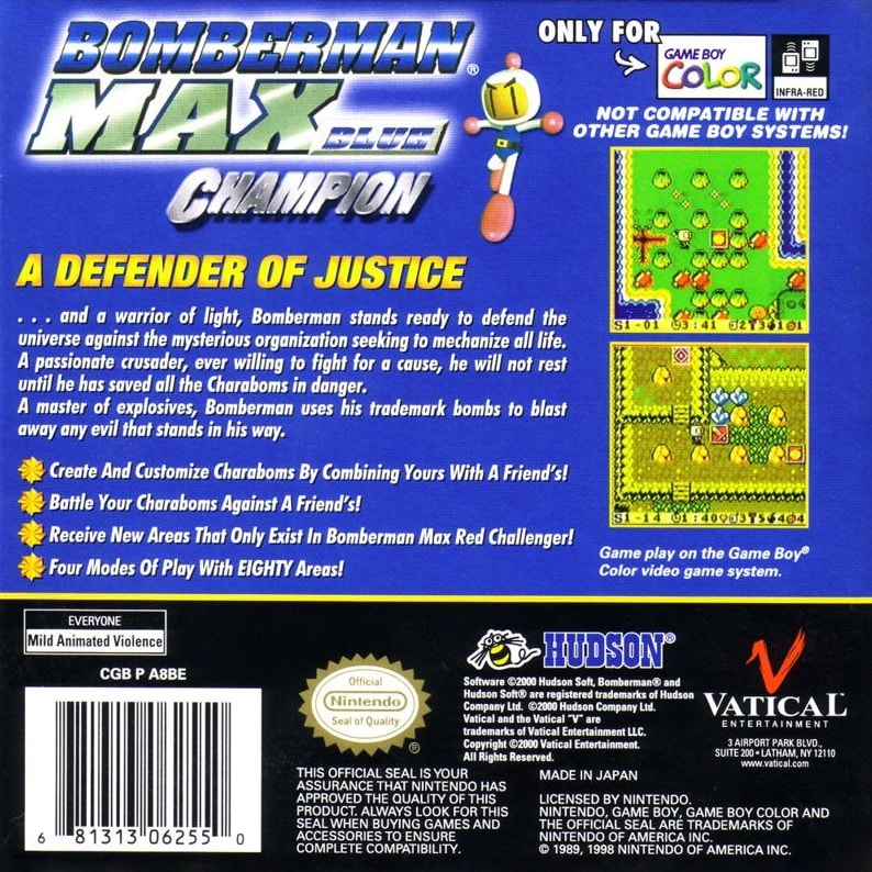 Capa do jogo Bomberman Max: Blue Champion