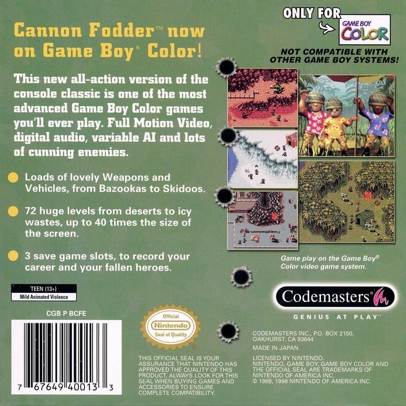Capa do jogo Cannon Fodder