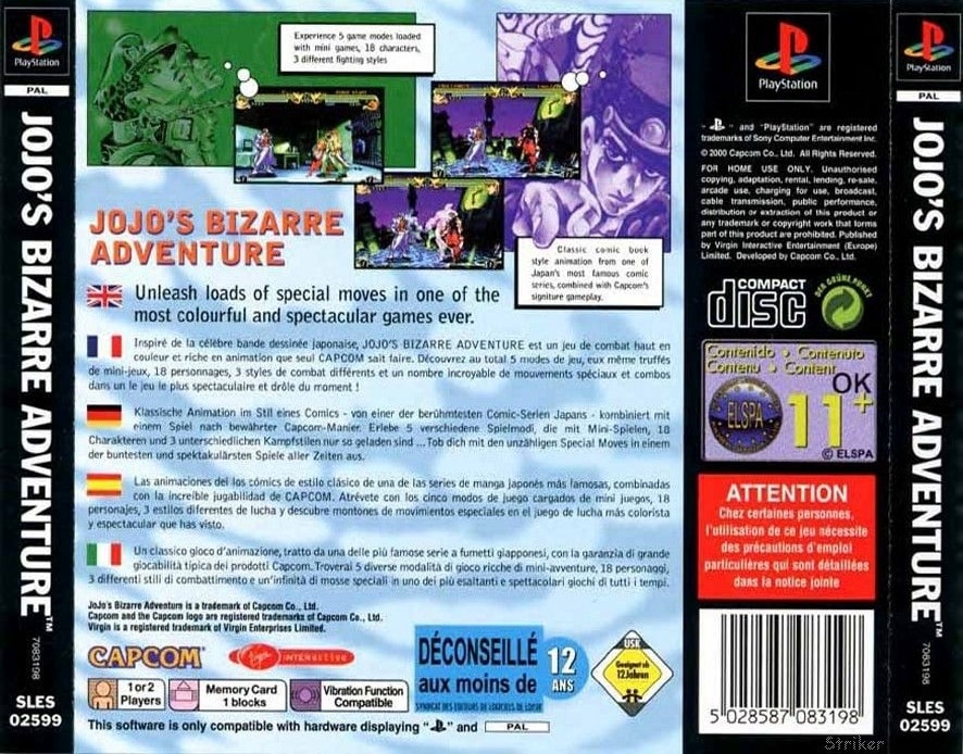 Capa do jogo JoJos Bizarre Adventure