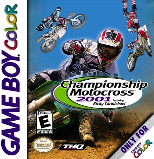 Capa do jogo Championship Motocross 2001 featuring Ricky Carmichael