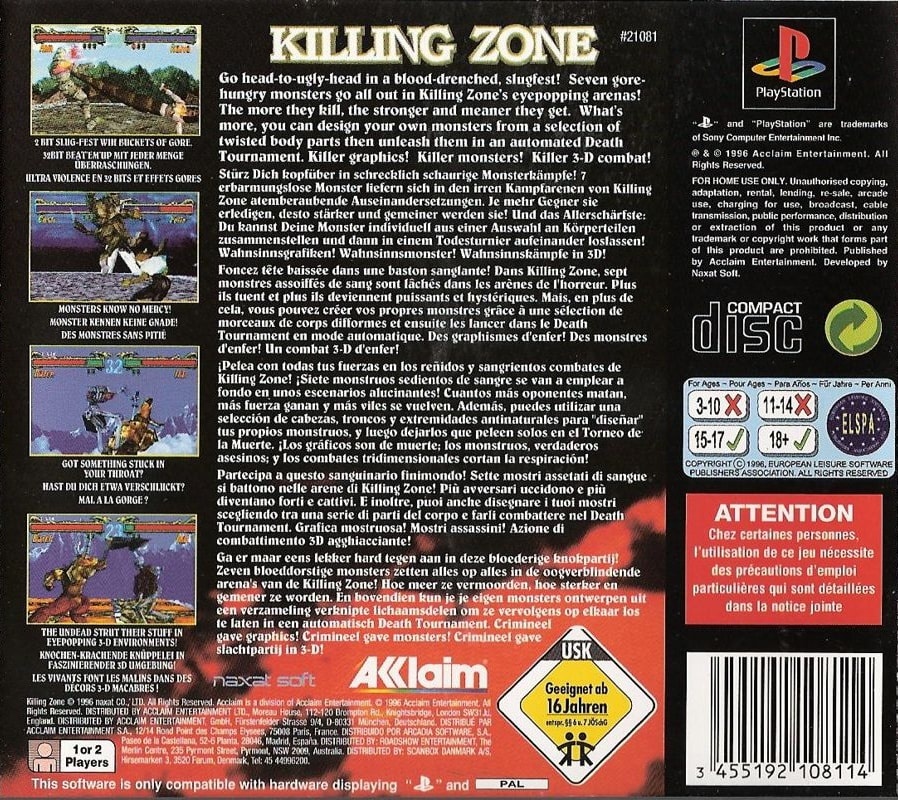 Capa do jogo Killing Zone