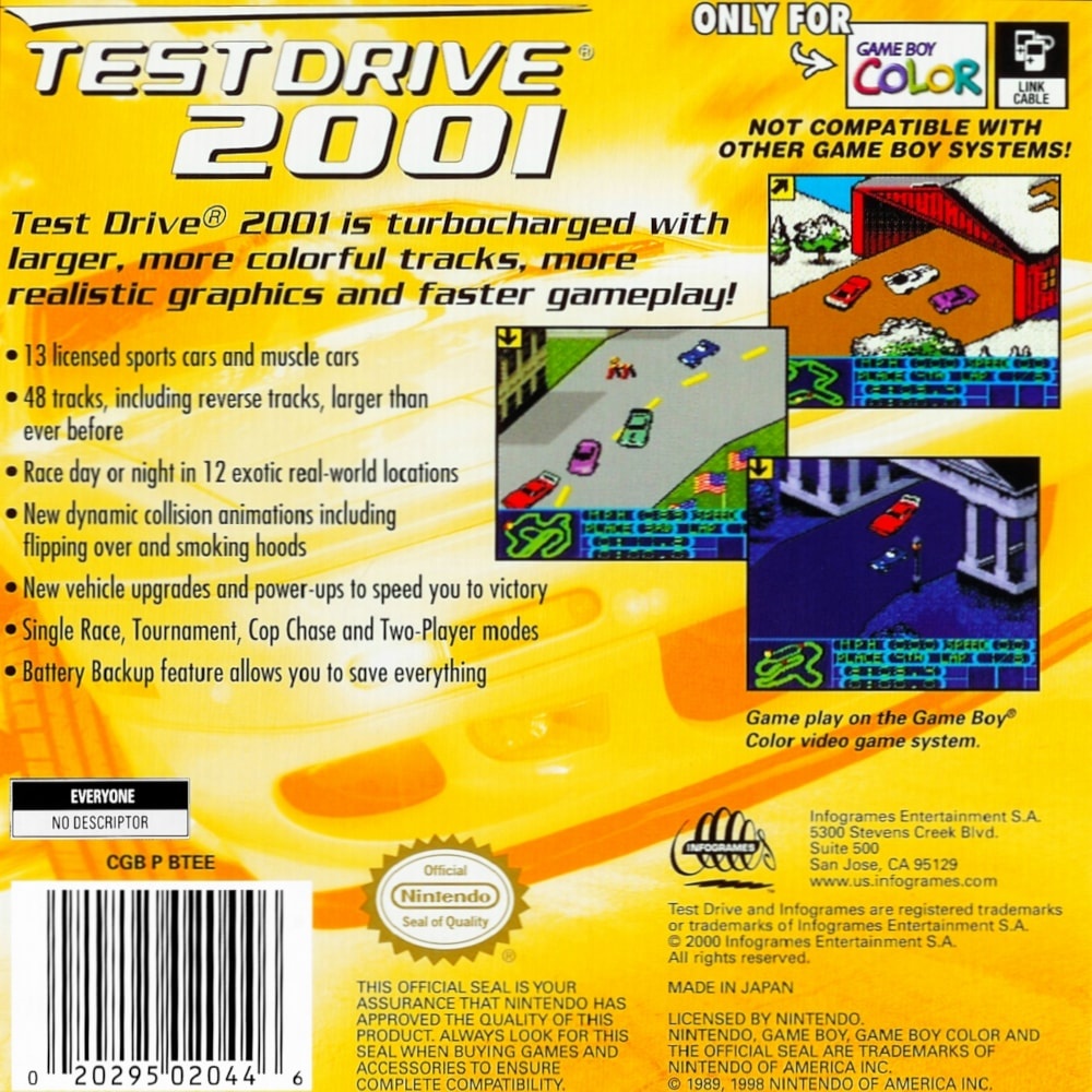 Capa do jogo Test Drive 2001
