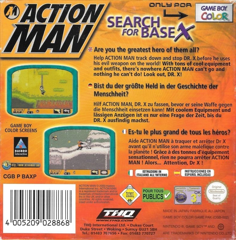 Capa do jogo Action Man: Search for Base X