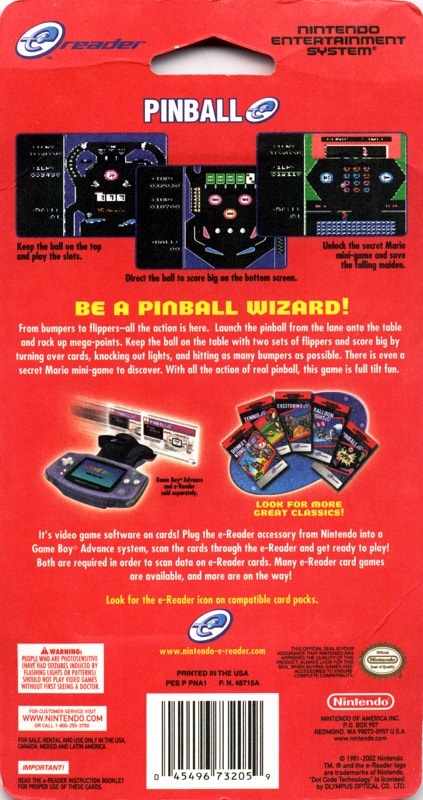 Capa do jogo Pinball-e