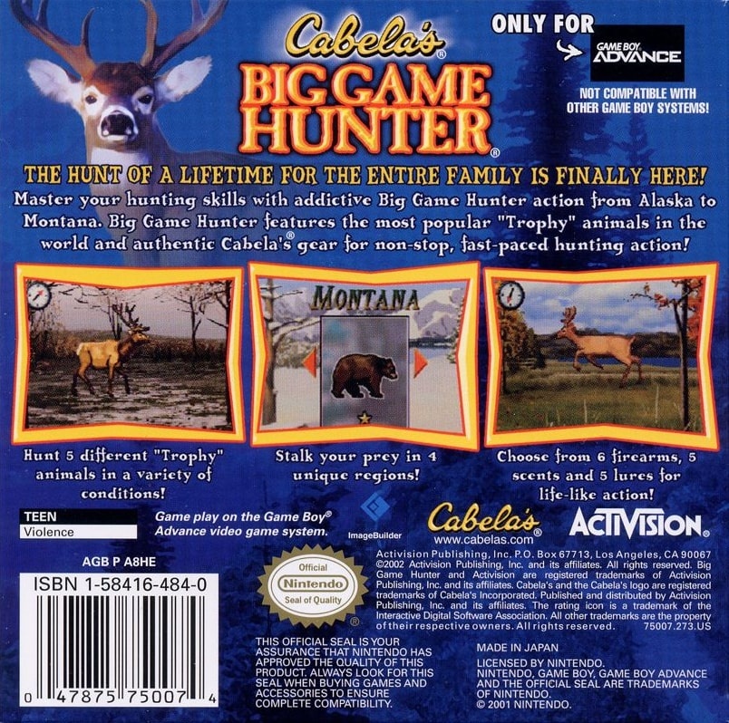 Capa do jogo Cabelas Big Game Hunter