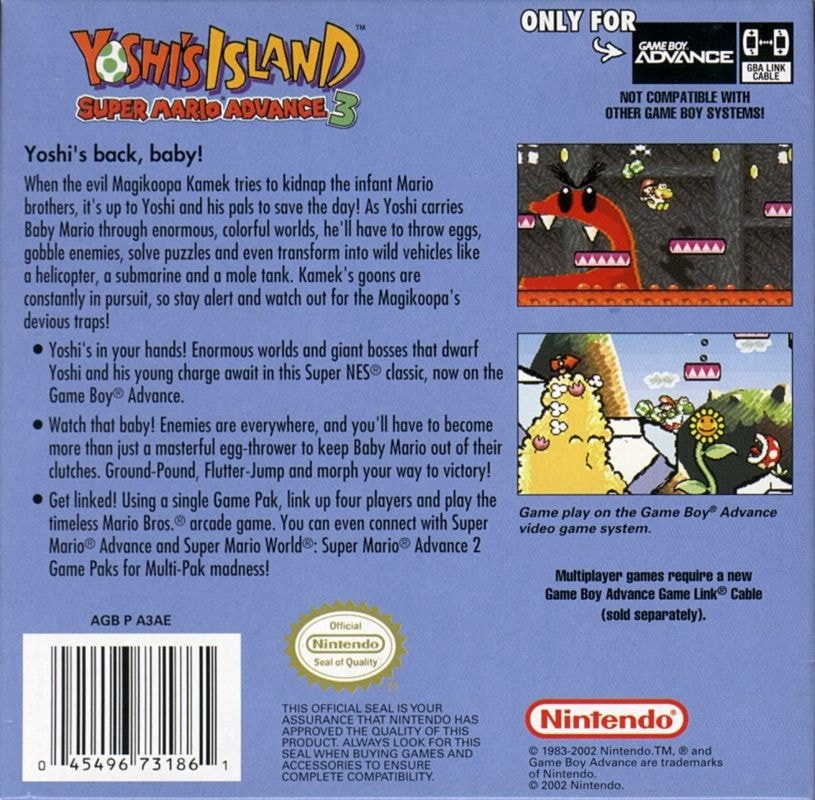 Capa do jogo Yoshis Island: Super Mario Advance 3