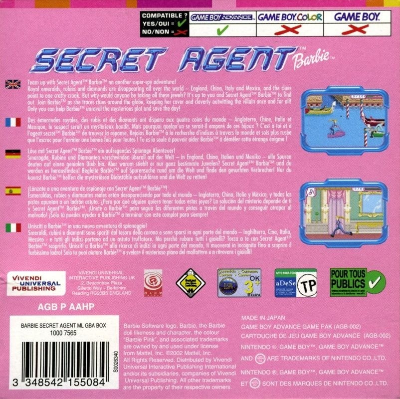 Capa do jogo Secret Agent Barbie: Royal Jewels Mission
