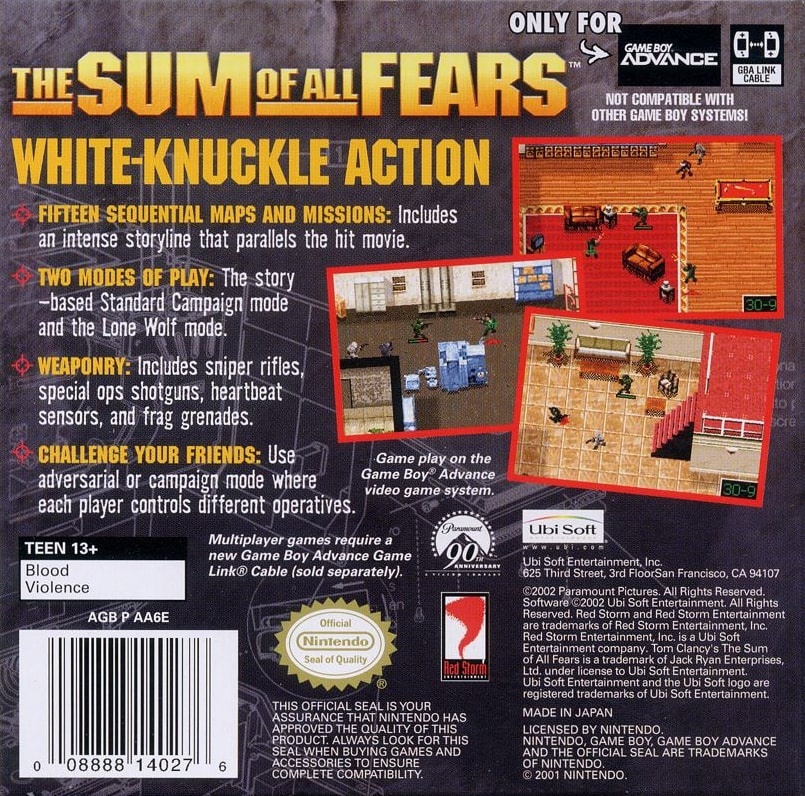 Capa do jogo The Sum of All Fears