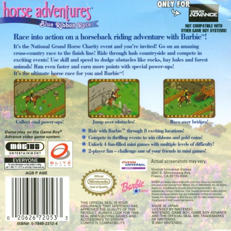 Capa do jogo Barbie Horse Adventures: Blue Ribbon Race