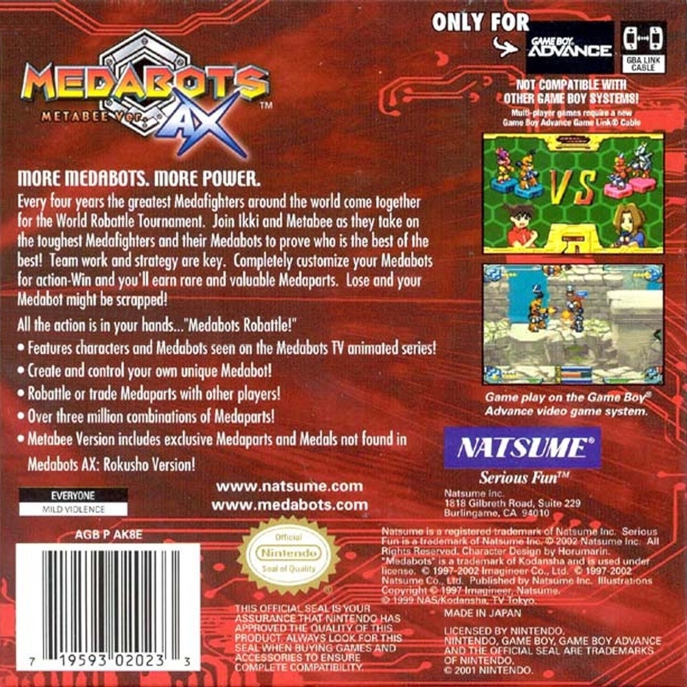 Capa do jogo Medabots AX: Metabee Ver.