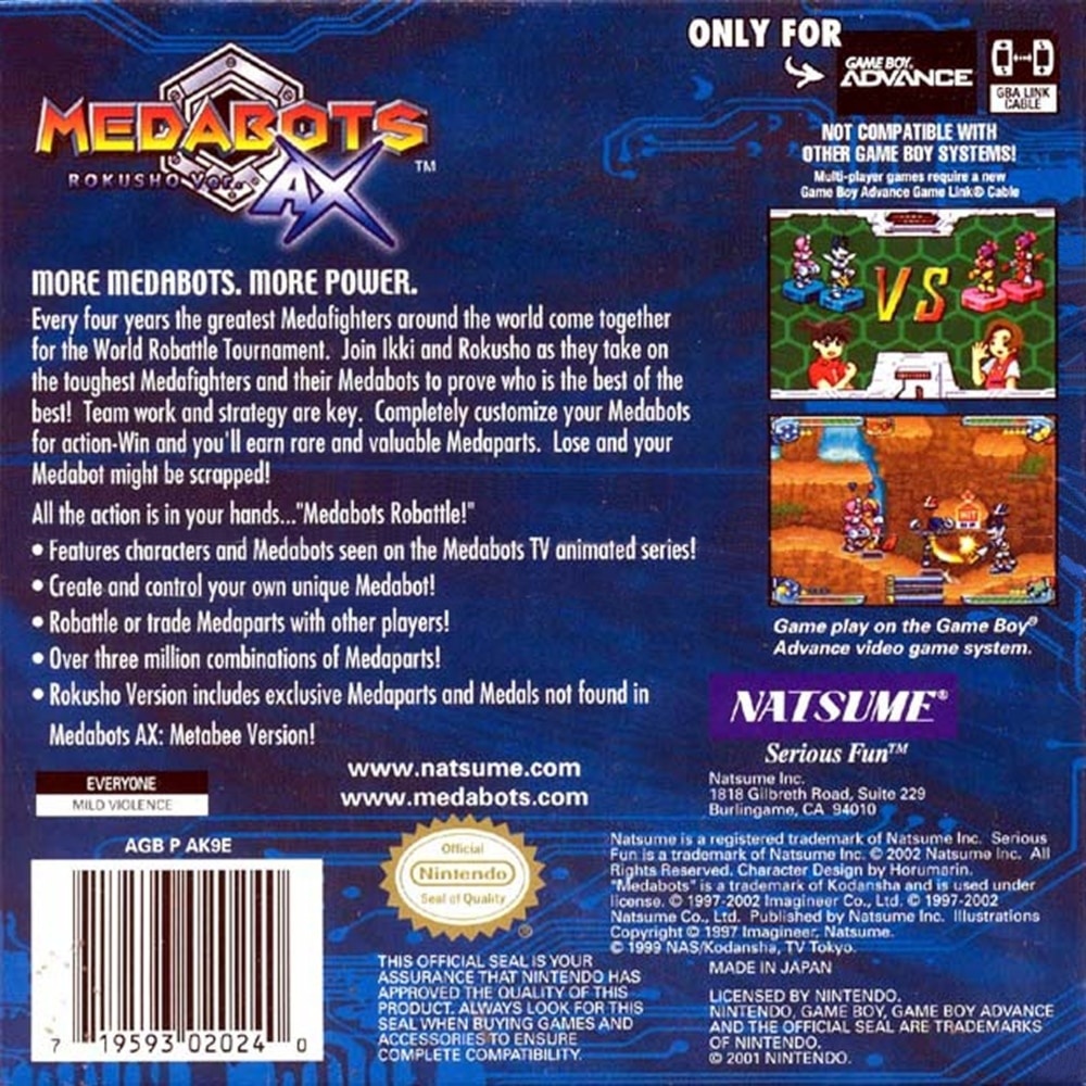 Capa do jogo Medabots AX: Rokusho Ver.