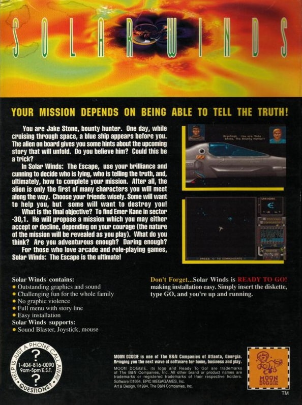 Capa do jogo Solar Winds: The Escape