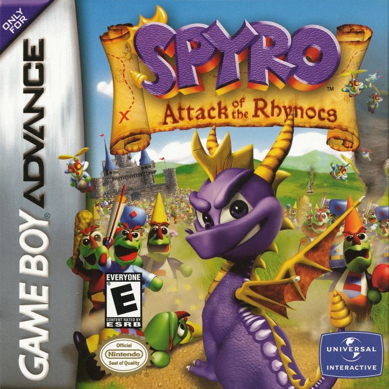 Capa do jogo Spyro: Attack of the Rhynocs