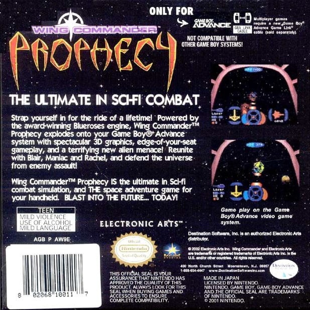Capa do jogo Wing Commander: Prophecy