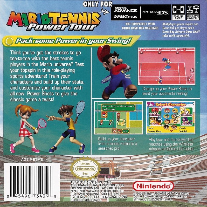 Capa do jogo Mario Tennis: Power Tour