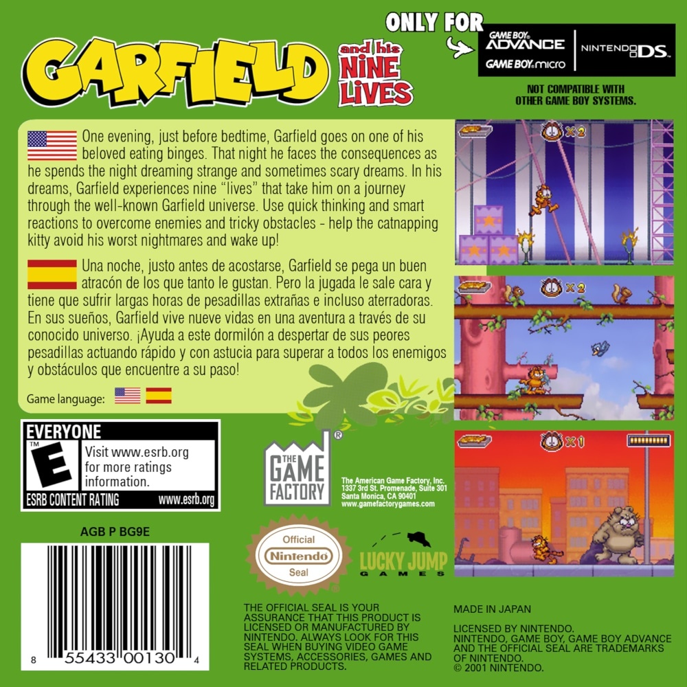 Capa do jogo Garfield and his Nine Lives