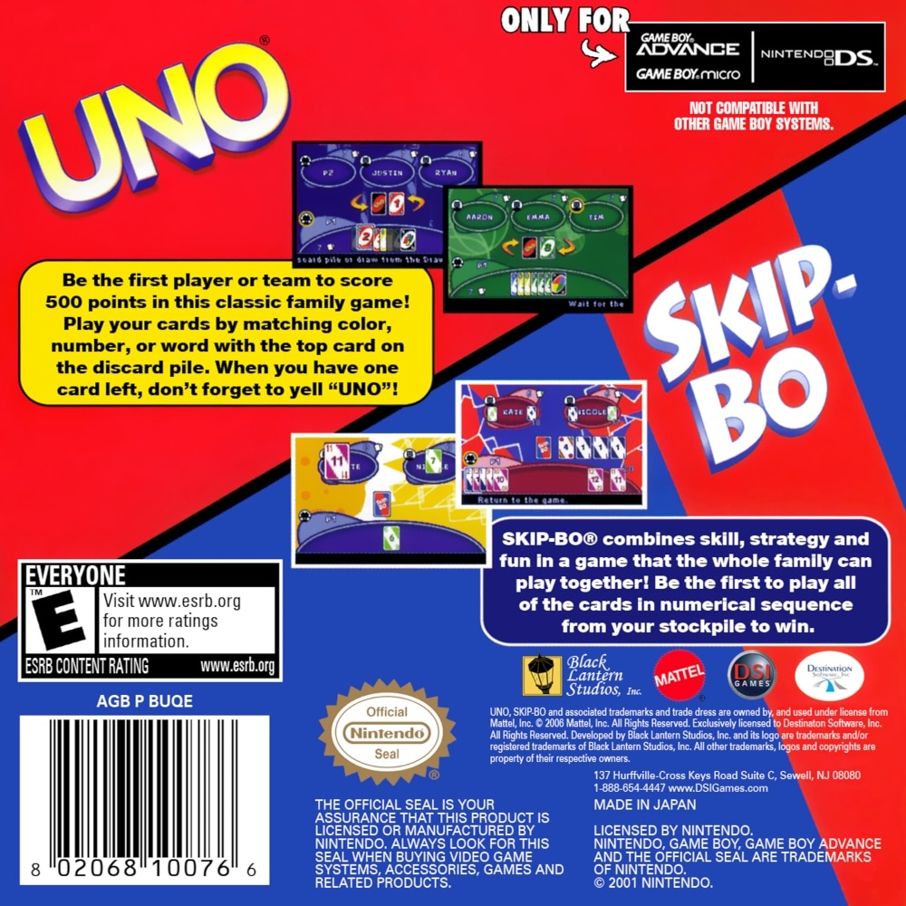 Capa do jogo Uno / Skip-Bo