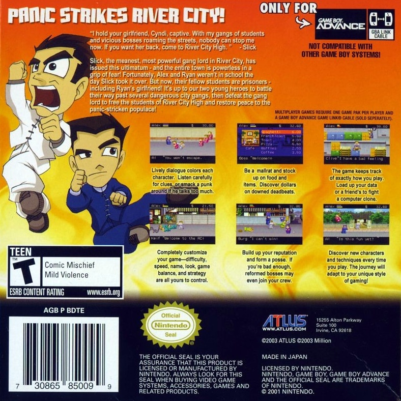 Capa do jogo River City Ransom EX