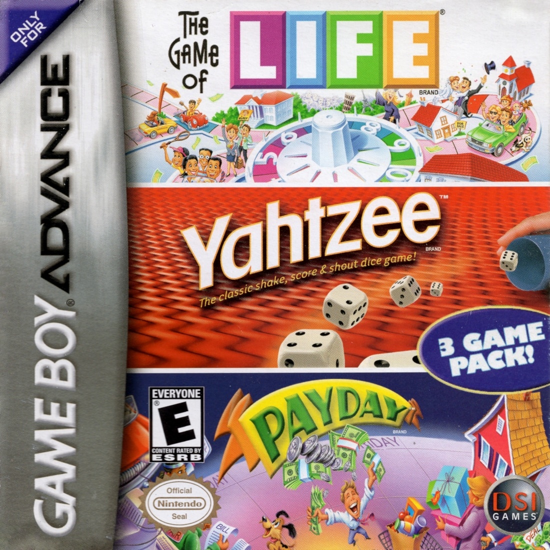Capa do jogo The Game of Life / Yahtzee / Payday