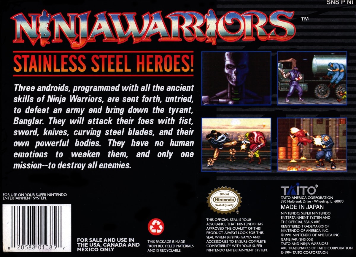 Capa do jogo The Ninja Warriors
