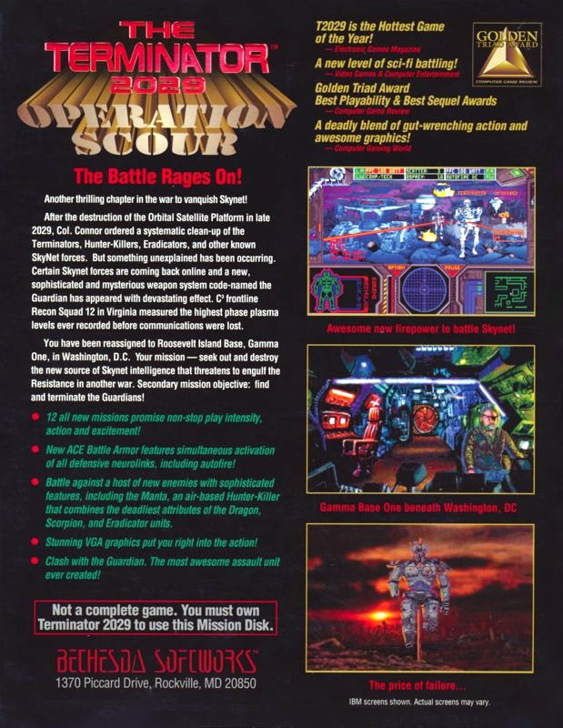 Capa do jogo The Terminator 2029: Operation Scour